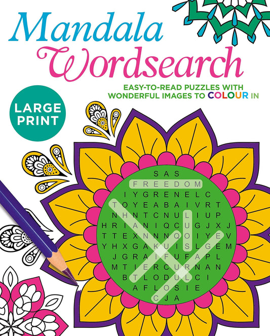 Large Print Mandala Wordsearch