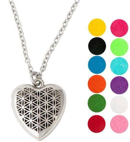 Heart Aromatherapy Diffuser Necklace